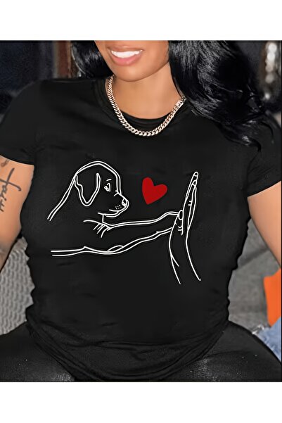 yiou trendy clothing 1 قطعة تي شيرت نسائي كاجوال بأكمام قصيرة، تصميم لطيف بال...
