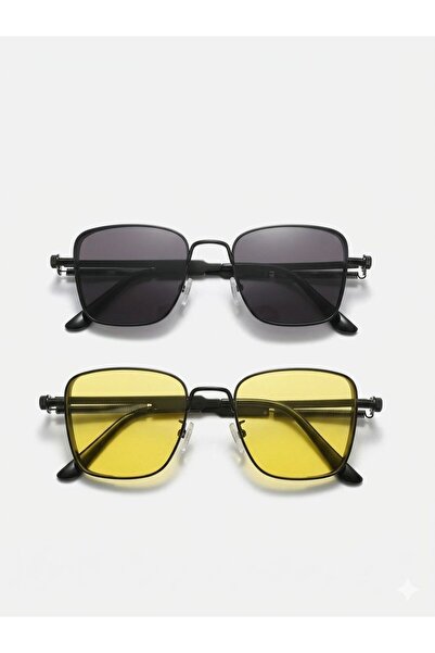 dzmerc Retro Punk & Vintage Steampunk Style Square Metal Frame Sun Glasses / ...