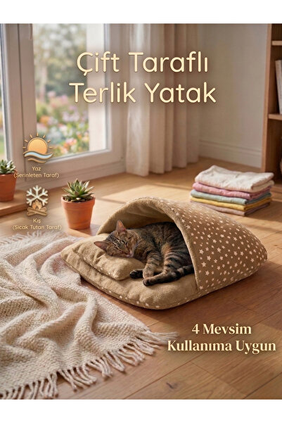 Patiderm Terlik Model Çift Taraflı Kedi Köpek Yatağı