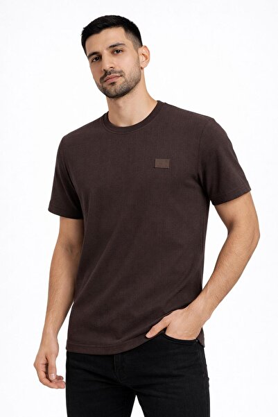 CLASSİCS MEN Ανδρικό μπλουζάκι Bordoo Basic με λαιμόκοψη ποδηλάτου και κοντό ...