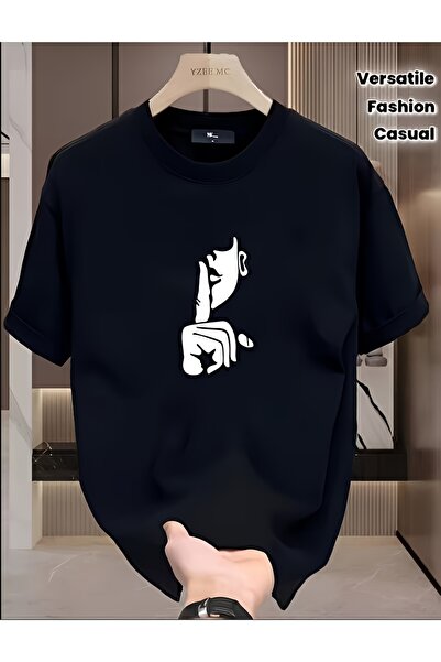 yiou trendy clothing تي شيرت رجالي، تي شيرت عصري بطباعة أنيقة للرجال، مصنوع م...