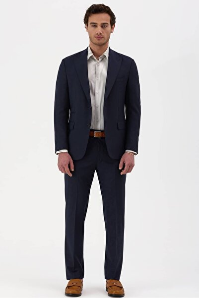 Score Michail Men's Navy Blue Wool Suit 10007-04