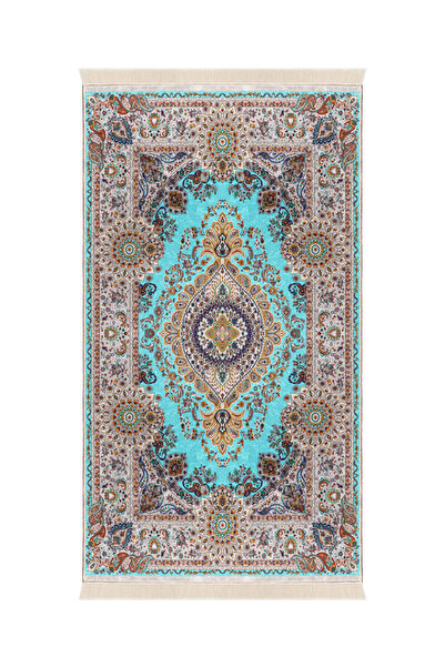 Bursa İpek Τυρκουάζ βελούδινο χαλί προσευχής