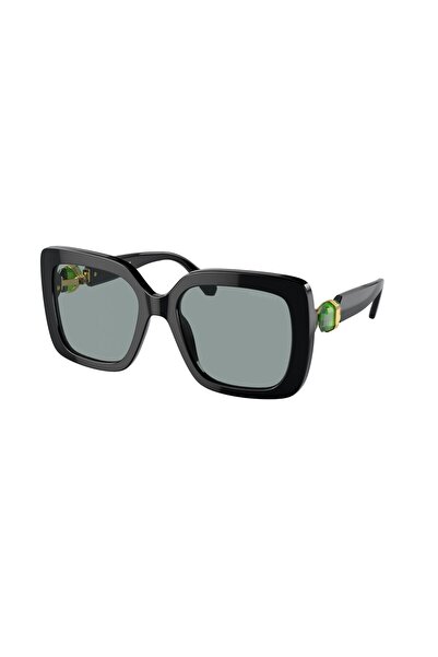 Swarovski SWE60011001/155 Kadın Güneş Gözlüğü Siyah Kemik Çerçeve Füme Lens U...