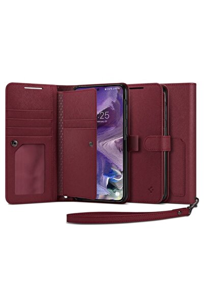Spigen Θήκη Πορτοφόλι S Plus, μπορντό - Galaxy S23 ACS05724