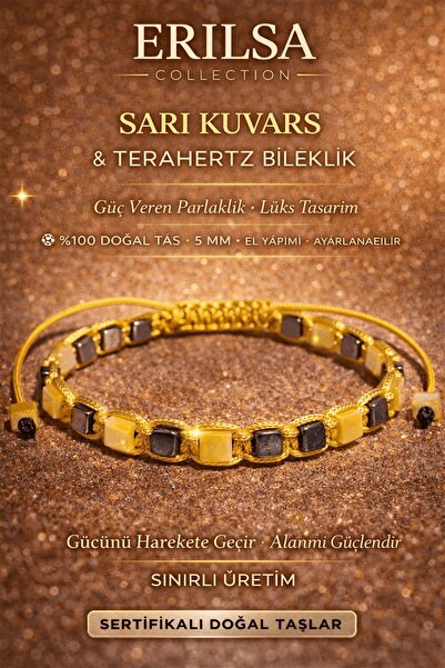 Erilsa سوار من حجر الكوارتز الأصفر المعتمد - حجر طبيعي تيراهيرتز مقطوع على شك...