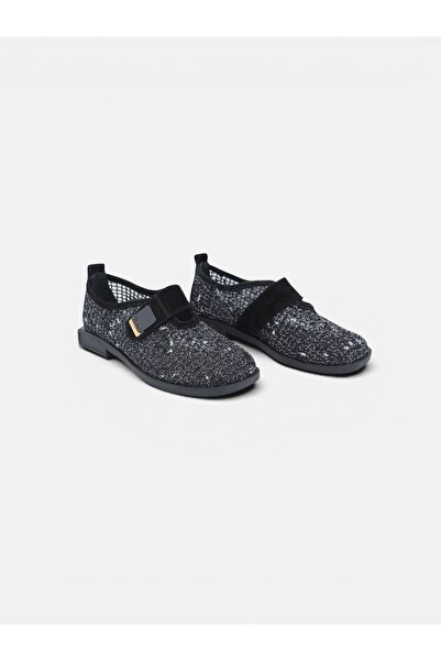 Cherie Shoes Kadın-Siyah Fileli Sandalet