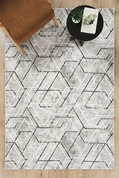 tropikal home Kaymaz Taban Modern Desen Halı Yolluk Leke Tutmaz Kolay Temizle...
