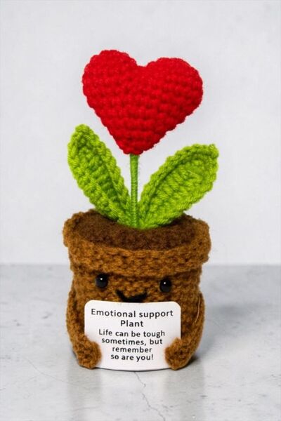 Bereketli Store Κόκκινο Πλεκτό Λουλούδι Καρδιάς |   Χειροποίητο Διακοσμητικό ...