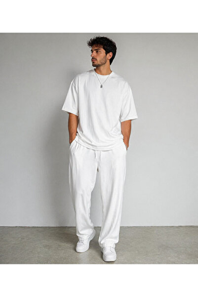 More Black Men's Oversize Tracksuit Set Comfortable Fit Basic Daily Set