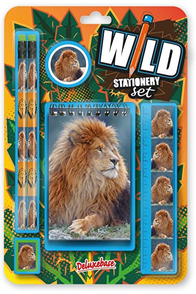 Deluxebase Wild Stationery Set - Lion