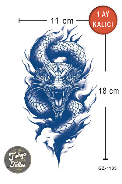 Trakya Tattoo 1 Ay Kalıcı Dövme Yarım Kol Geçici Dövme
