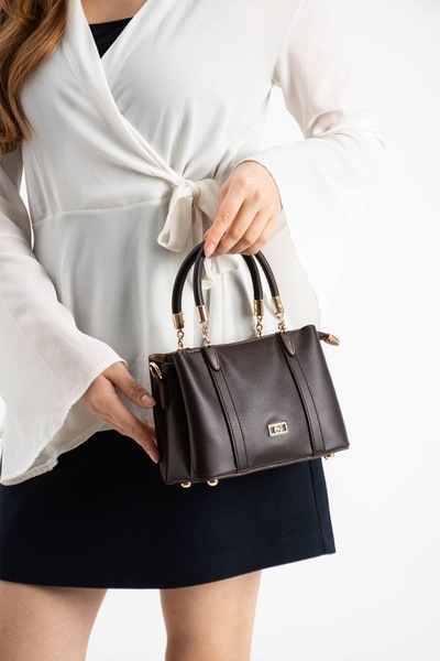 KIRASE Γυναικεία δερμάτινη τσάντα μεσαίου μεγέθους, κομψή και στυλάτη, με μακ...