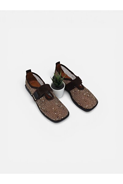 Cherie Shoes Kadın-Koyu KahveFileli Sandalet