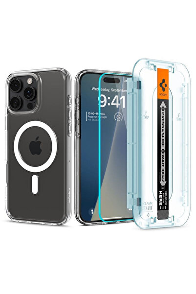 Spigen Υπέρ-Υβριδική Θήκη MagSafe, λευκή + Πακέτο Γυάλινης Προστασίας tR EZ F...