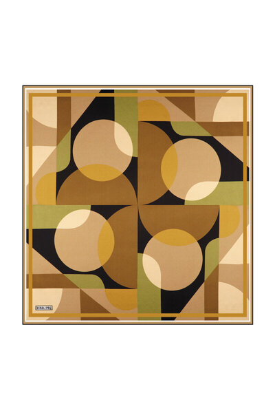 Bursa İpek Μεταξωτό μαντήλι με σχέδιο Acid Green Balance