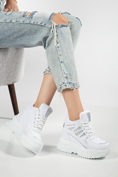 SUİNS SHOES Αθλητικά παπούτσια - Λευκό - Μεσαία τακούνια (5-9 cm)