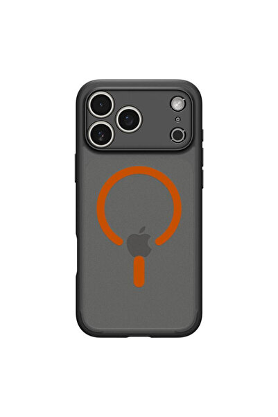 Spigen Υπέρ-Υβριδικό MagSafe, παγωμένο μαύρο πορτοκαλί - iPhone 17 Pro