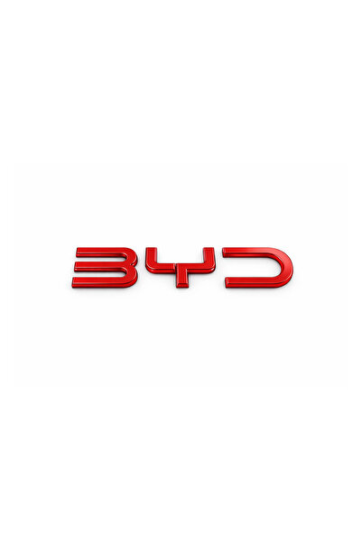 EDEXPORT Byd Car Trunk Lettering 3.4X18Cm Chrome Black Gray Red