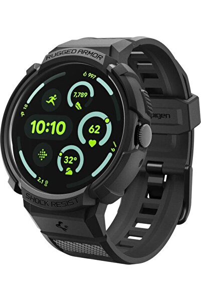 Spigen Ανθεκτική Θήκη Armor Pro + Βάση, ματ μαύρο - Google Pixel Watch 4 45mm