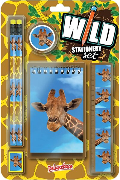 Deluxebase Wild Stationery Set - Giraffe
