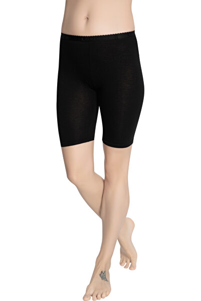 LÜXDRM Γυναικείο κοντό κολάν με λεπτομέρεια στη μέση από μπαμπού, μεγάλο μέγε...