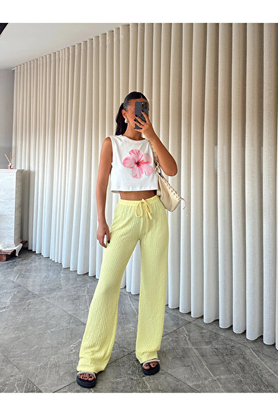 myd Bürümcük Fabric Trousers - Yellow