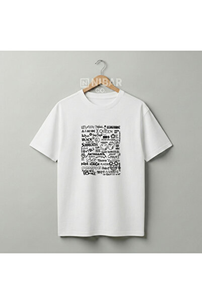 Grafftee Clothing لعشاق موسيقى الروك - تي شيرت مطبوع فاخر من القطن بنسبة 100%...