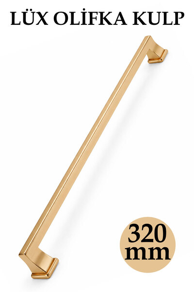 Badem10 Lüx OLİFKA Albrifin Çekmece Kulp 320 mm Modern Dolap Kulpu Metal Şık ...