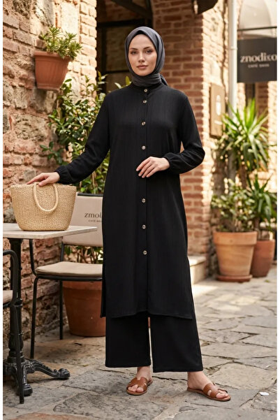 sefamerve Κοστούμι δύο τεμαχίων με κουμπωτό τονικ παντελόνι και κοτλέ παντελό...