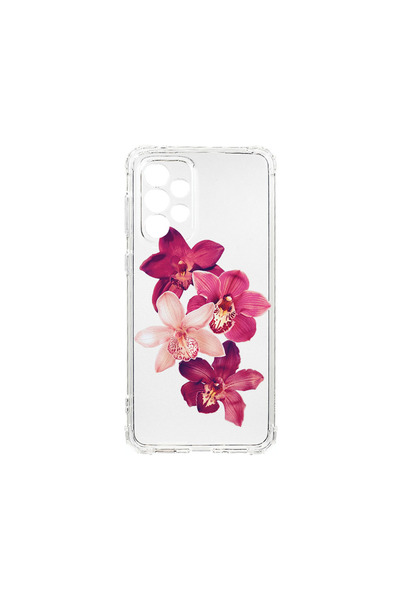 bestcase Husă antișoc pentru Samsung Galaxy A52, Floral - Orhidee Roșie, 1118...