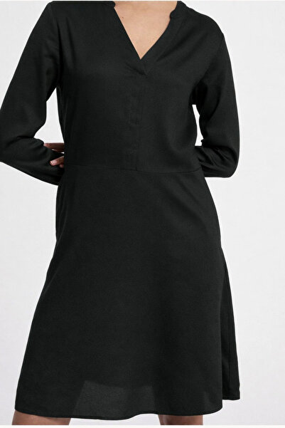 Armedangels Κομψό μίντι φόρεμα με μακριά μανίκια και λαιμόκοψη V