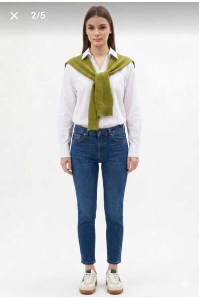 LOTUS CITY Τετράγωνο Κομματισμένο Φουλάρι Πράσινο Λαδί