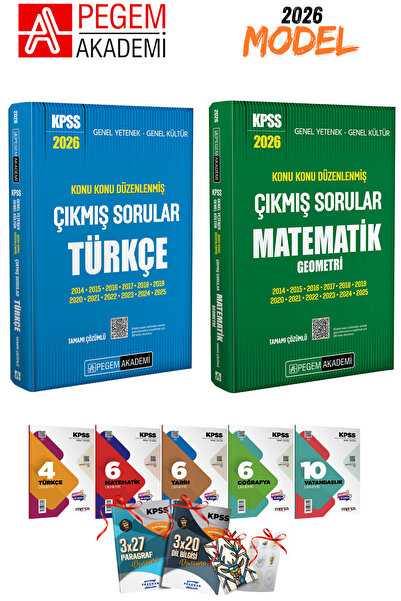 Pegem Akademi Yayıncılık 2026 KPSS GYGK Pegem Türkçe Matematik Konu Konu Çıkm...