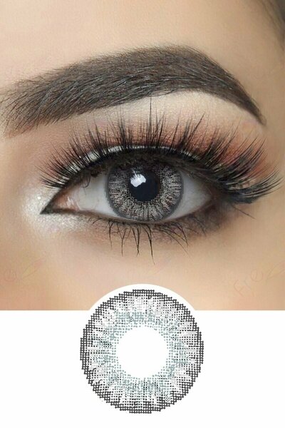 Axhara Newyork Sterling Gray Gri Renkli Göz Kirpik Lens Yıllık Kullanım