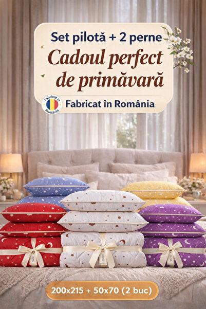 Pachet Pilot + 2 Perne Premium din Microfibră, Hipoalergenice, Fabricate în România miniatura 3