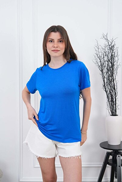 penyebizden Βισκόζινο Ντραπέ Μπλουζάκι - Σαξ