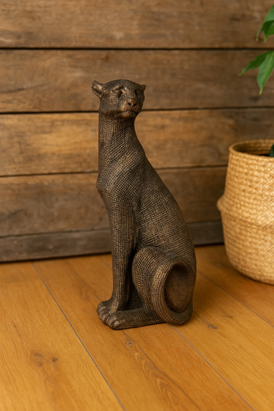 Decostonebiga Dekoratif Jaguar Eskitme Obje