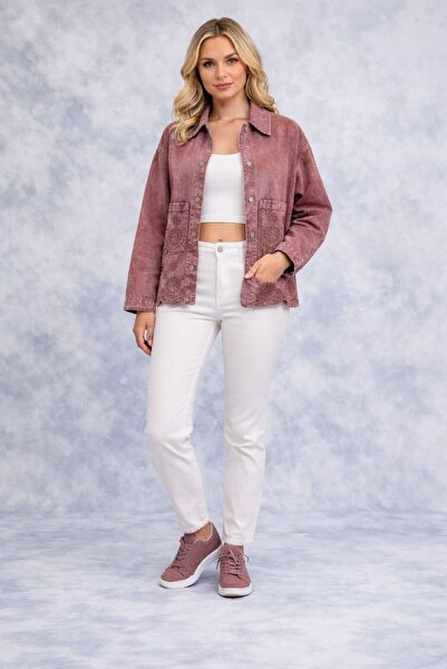 UTDU Bottom Side Laser-Cut Buttoned Jacket