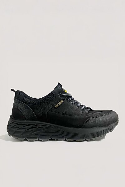 Bulldozer Black Genuine Leather Men's Outdoor Shoes 250069 m