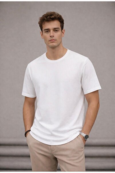 Bürke Ανδρικό/Unisex Μπλουζάκι σε λευκό χρώμα 100% βαμβακερό με λαιμόκοψη ποδ...