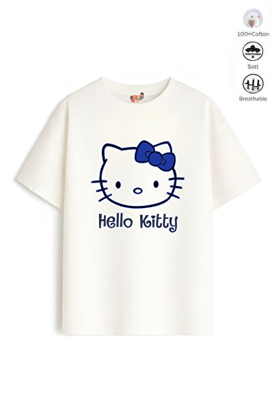 Belya Kids Wear Tricou oversize pentru fete Full Mold Hello Design 46