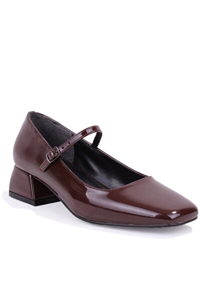 DAGOSTER DZA07-725101 Καφέ λουστρίνι, κλασικά γυναικεία παπούτσια με τακούνι ...