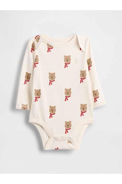 GAP Bebek Kırık Beyaz First Favorites Organik Pamuk Bodysuit