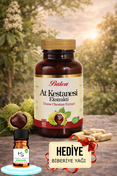 Balen At Kestanesi Ekstraktı Kapsül 375 Mg 60 Adet Takviye Edici Gıda + HEDİY...