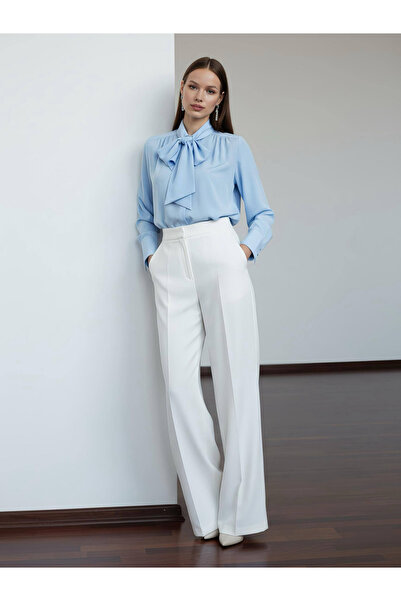 PERA MODA Πουκάμισο με λεπτομέρεια από πλέγμα και γιακά τύπου Paris Scarf