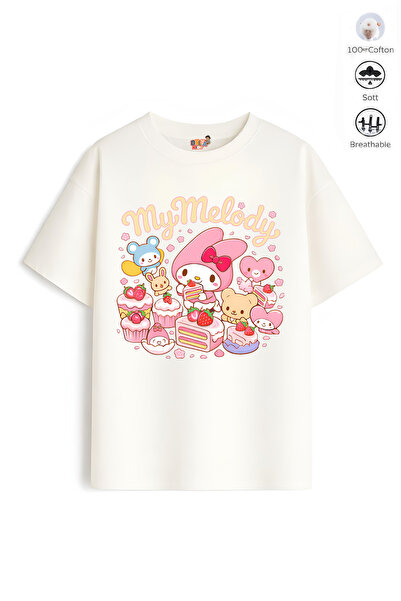 Belya Kids Wear Tricou oversize pentru fete Full Mold Mld Design 45