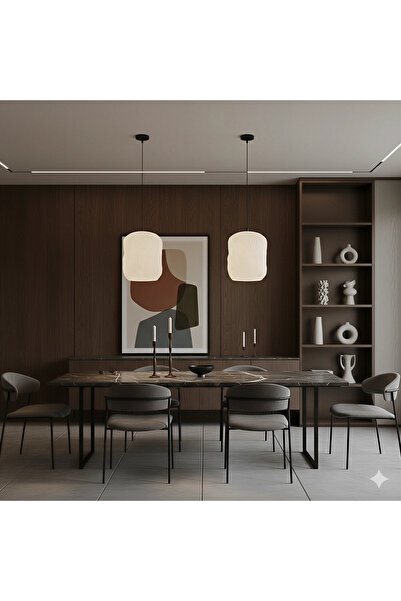 LOUMIRA Modern Rock Shape Chandelier - Beige