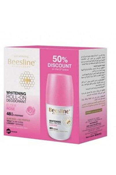 Beesline Deodorant and Skin Brightener Roll-On with Rose Fragrance "1 + 50% D...