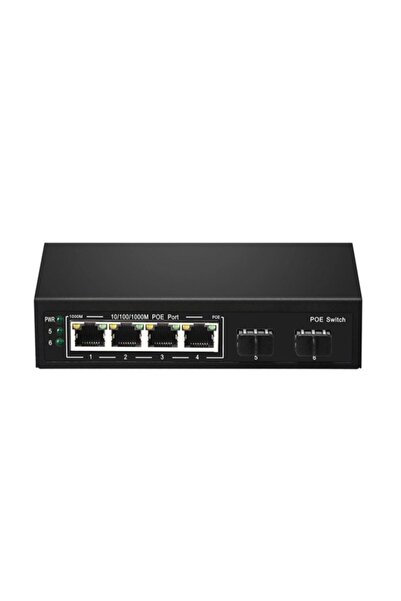 ODS محول شبكة غير قابل للإدارة بـ 4 منافذ PoE بقدرة 60 واط و2 منفذ SFP جيجابت...